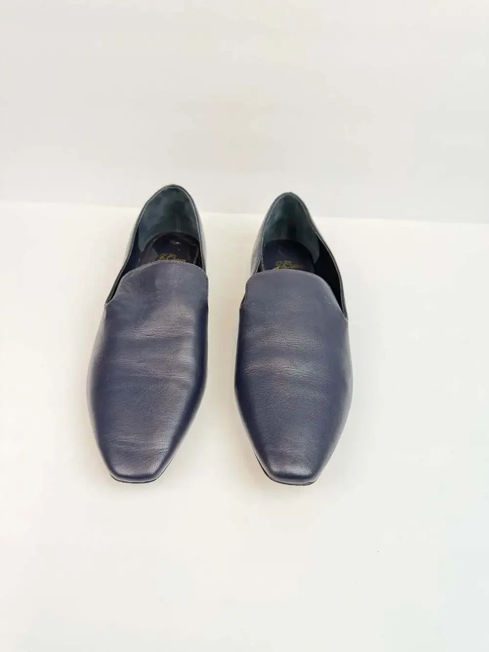 J.Crew Bennet Navy Blue Leather Loafers Size 8.5